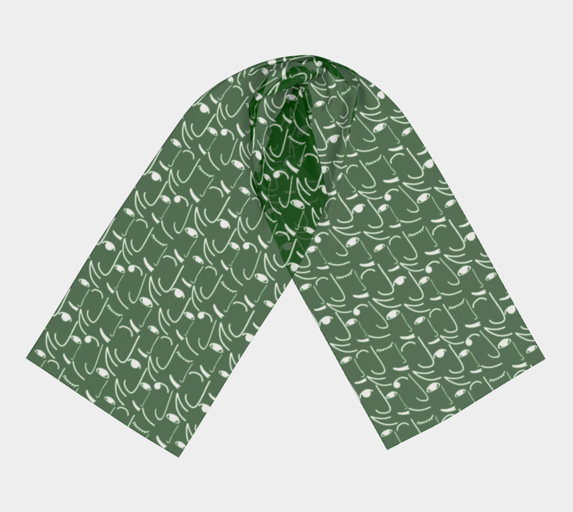 Green Smiling Side Faces preview #3