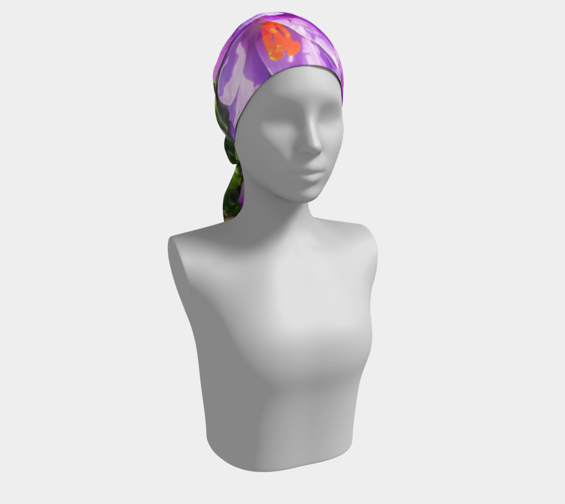 Purple Spring Crocus Long Scarf preview #2