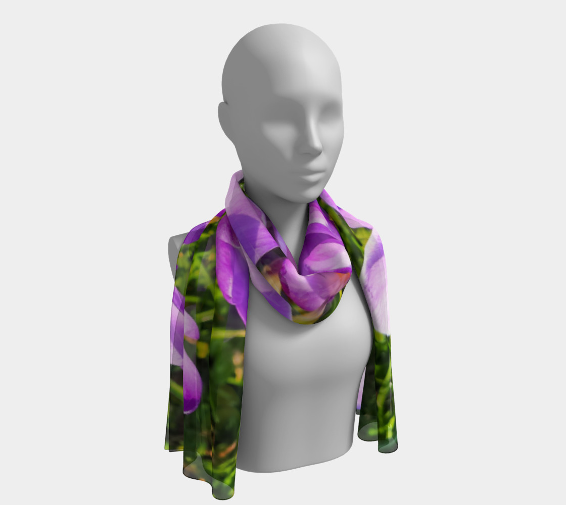 Purple Spring Crocus Long Scarf preview #1
