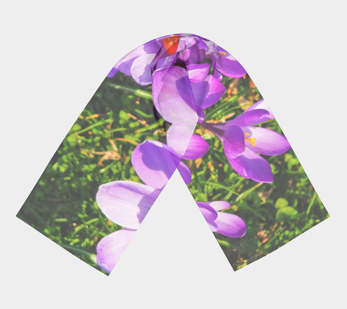 Purple Spring Crocus Long Scarf preview #3