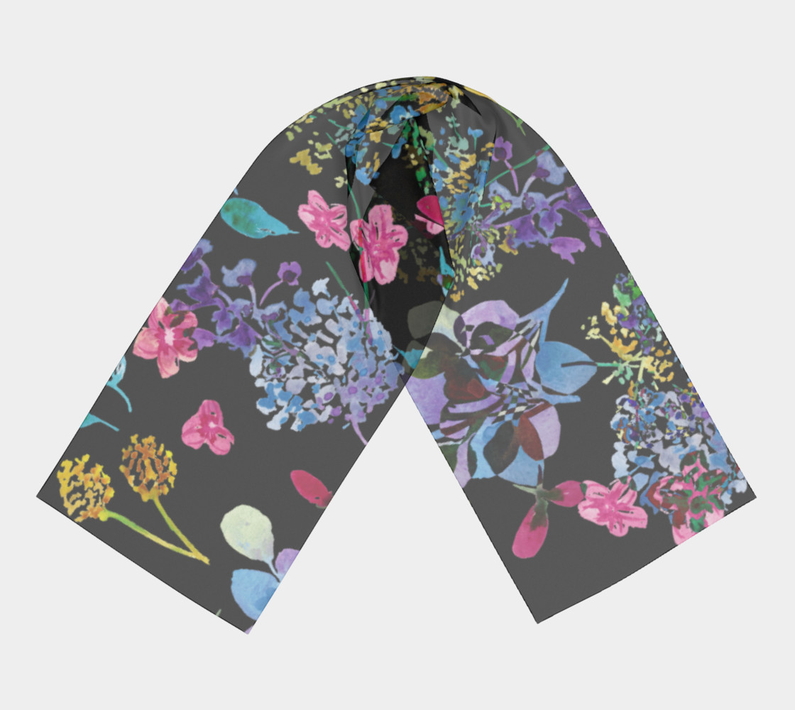 Aperçu de Black Floral Scarf #3