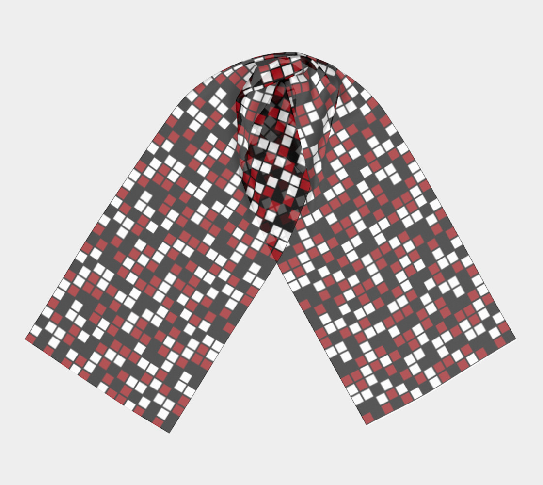 Dark Red, Black, and White Random Mosaic Squares preview #3