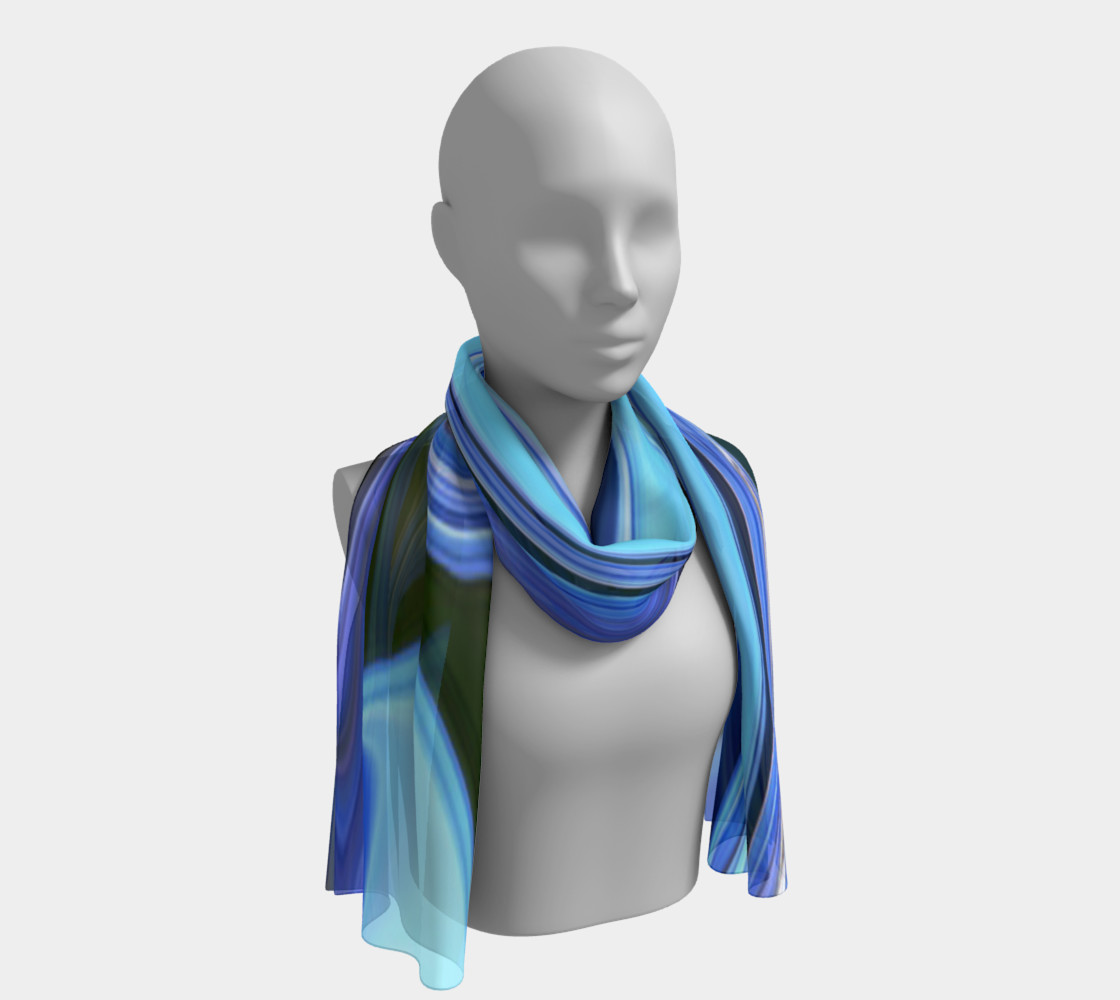 Aperçu de Blue Hydrangea abstract scarf #1