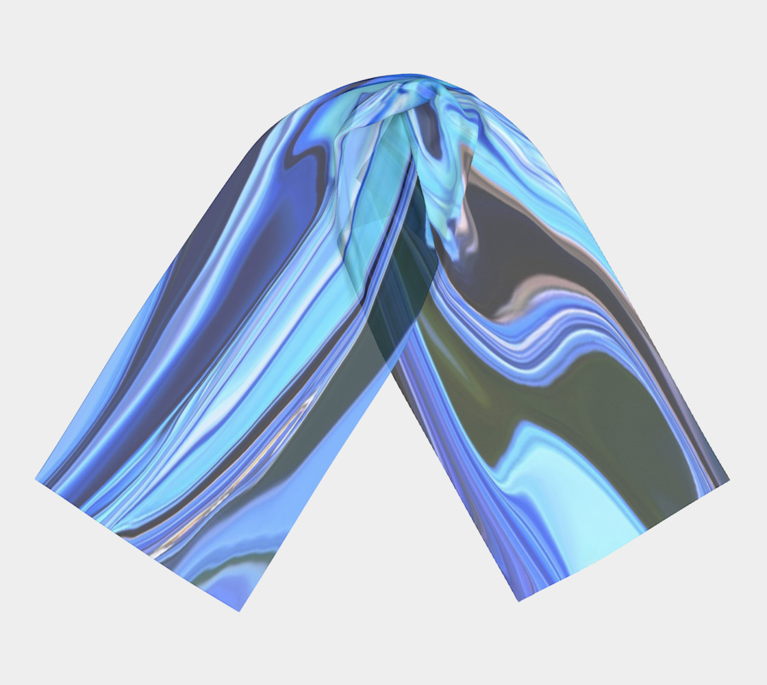 Aperçu de Blue Hydrangea abstract scarf #3