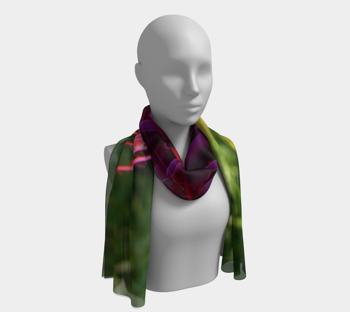 Fuchsia Flower Dreams Long Scarf preview #1