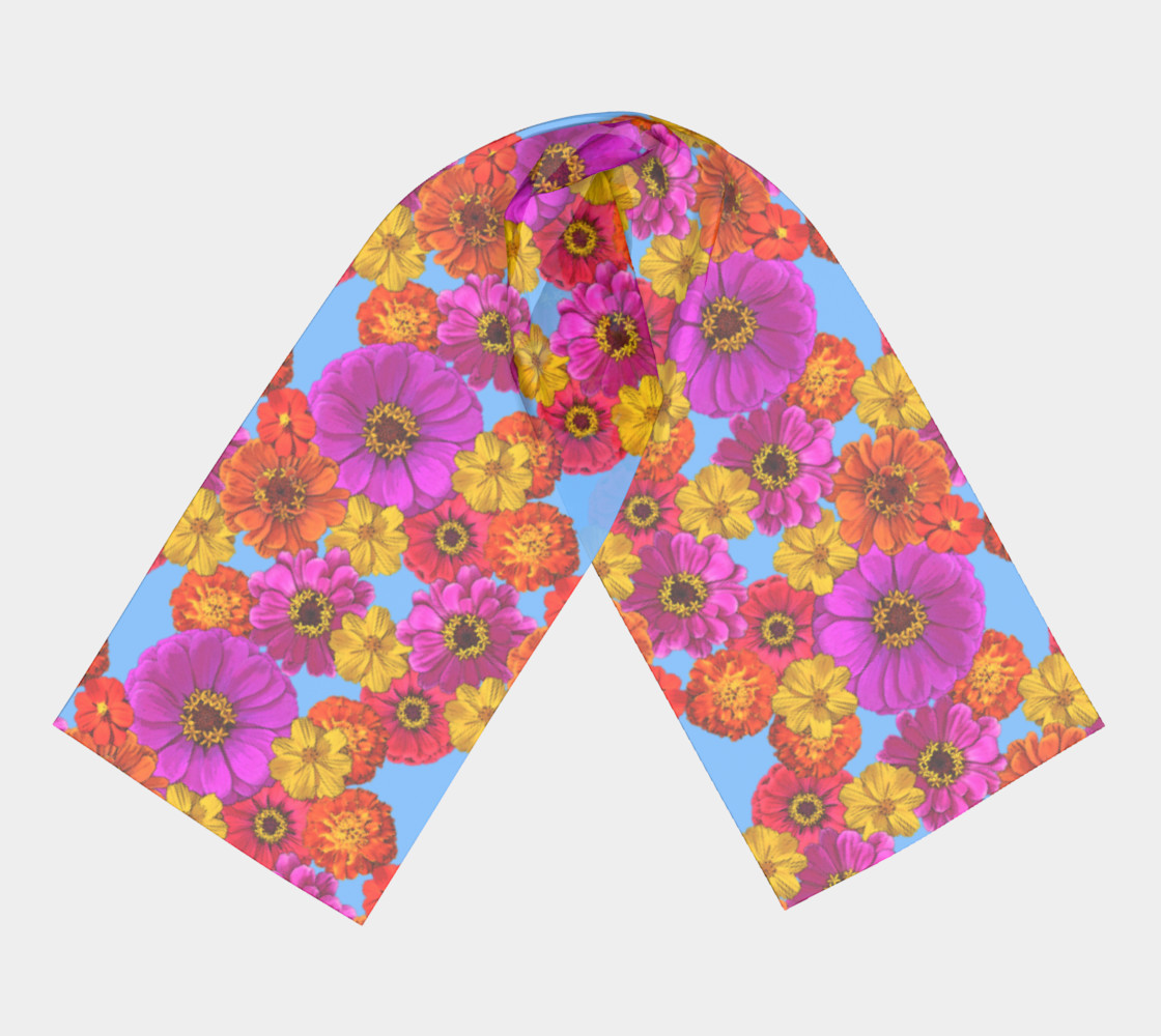 Colorful Flowers on Sky Blue preview #3