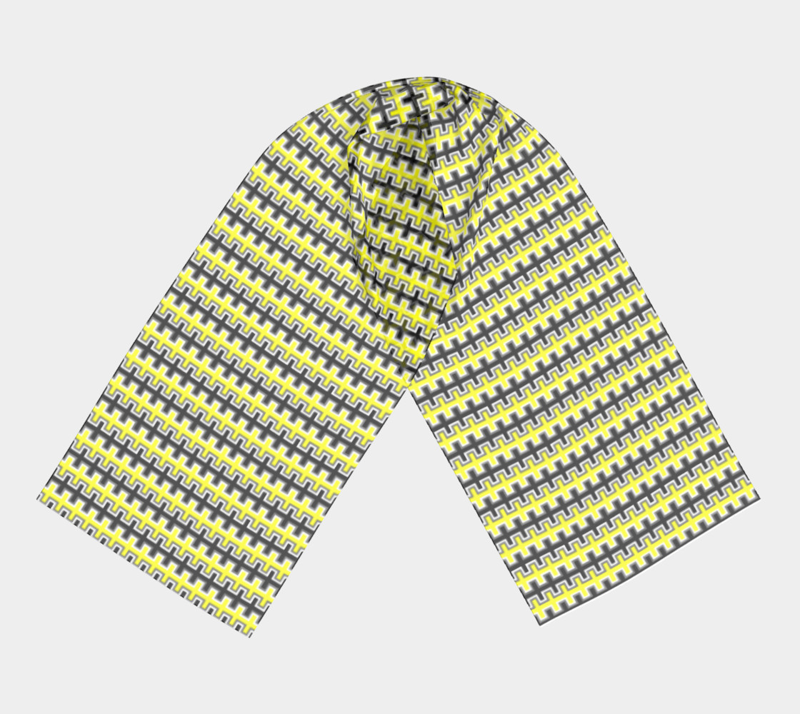 Aperçu de Black, Yellow, Grey, and White Southwest Blanket #3