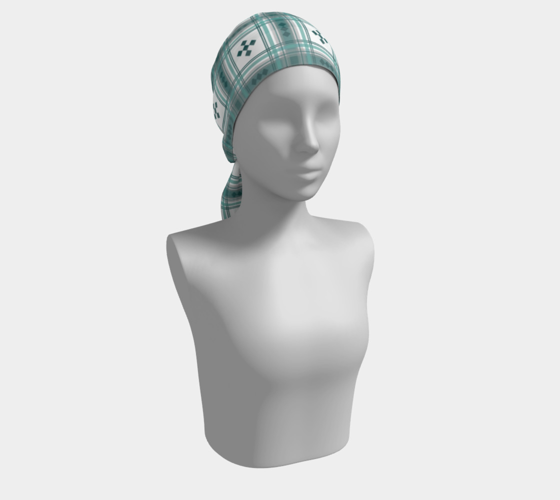 Preppy Plaid in Teal, Gray and White preview #2