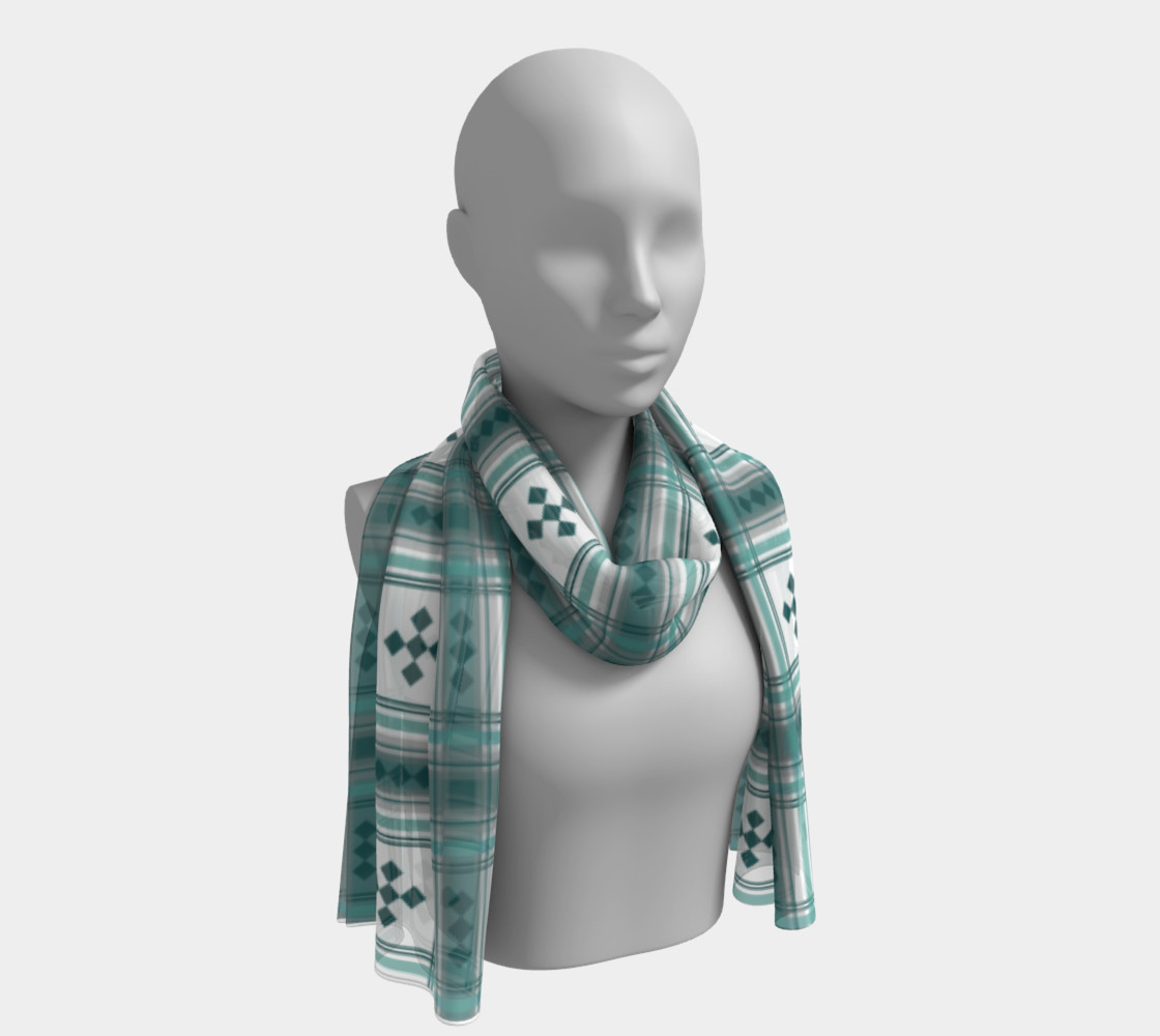 Preppy Plaid in Teal, Gray and White preview #1