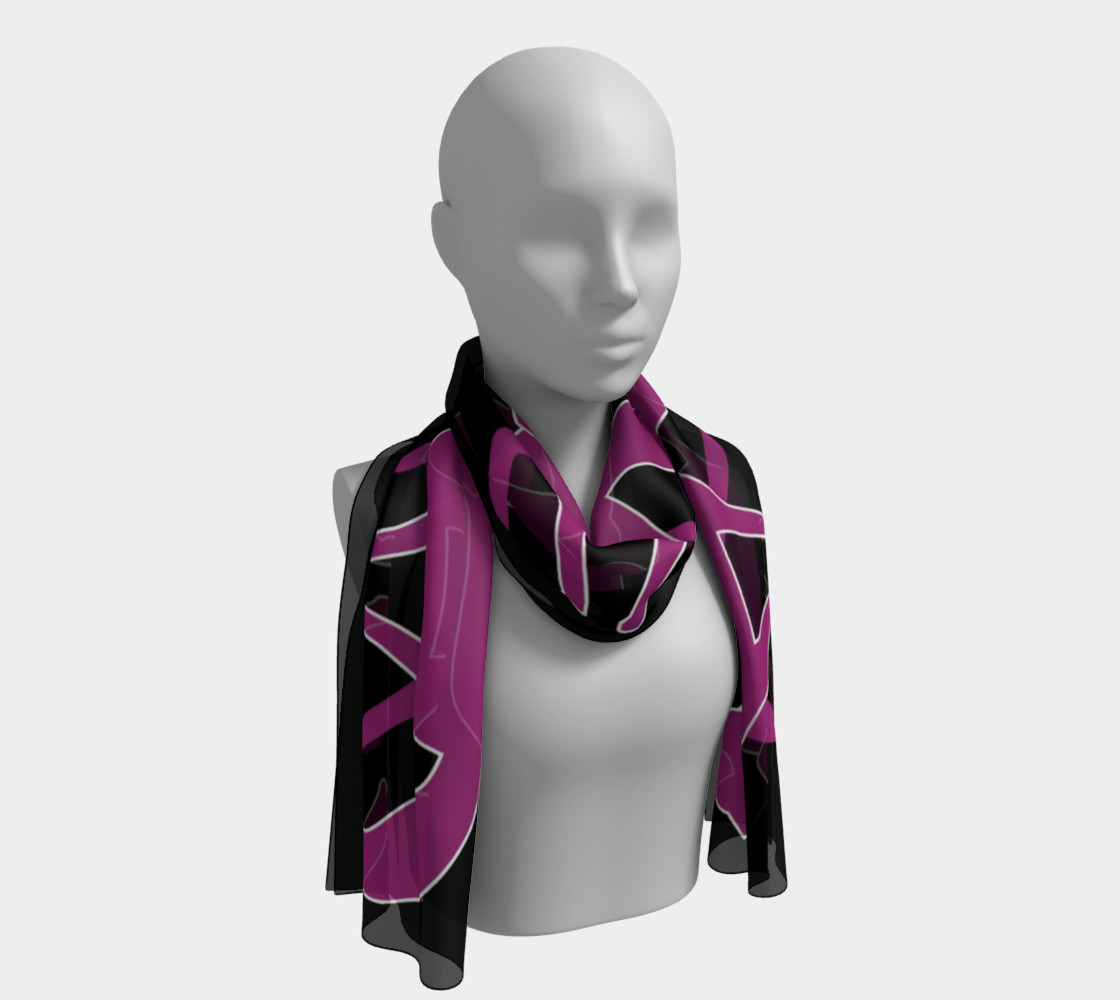 Fox Purple Silhouette Long Scarf preview #1