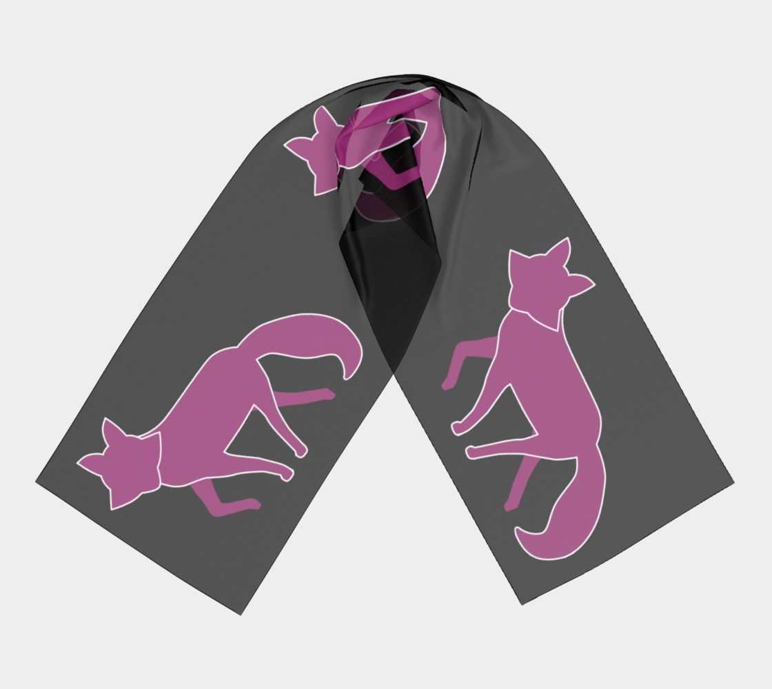 Fox Purple Silhouette Long Scarf preview #3