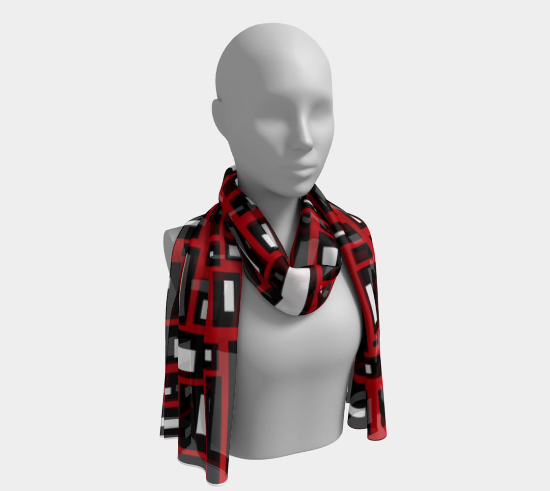 Simple Geometric in Black, White and Red 1 preview #1