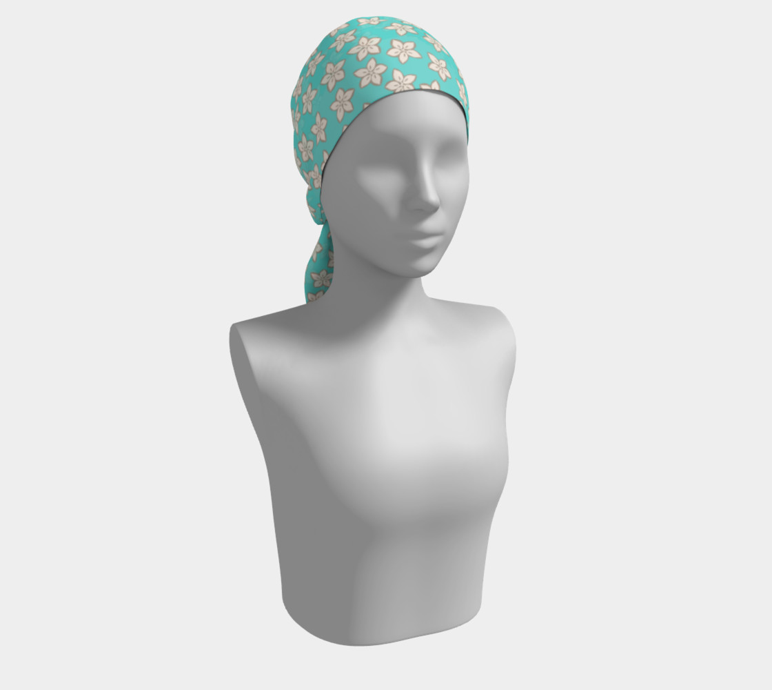 Cream and Turquoise Floral Print preview #2