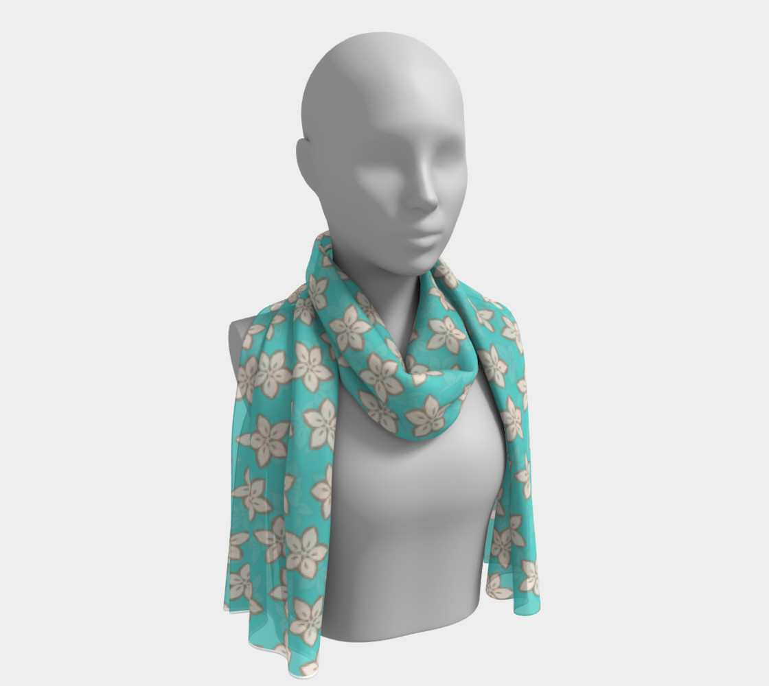 Cream and Turquoise Floral Print preview #1