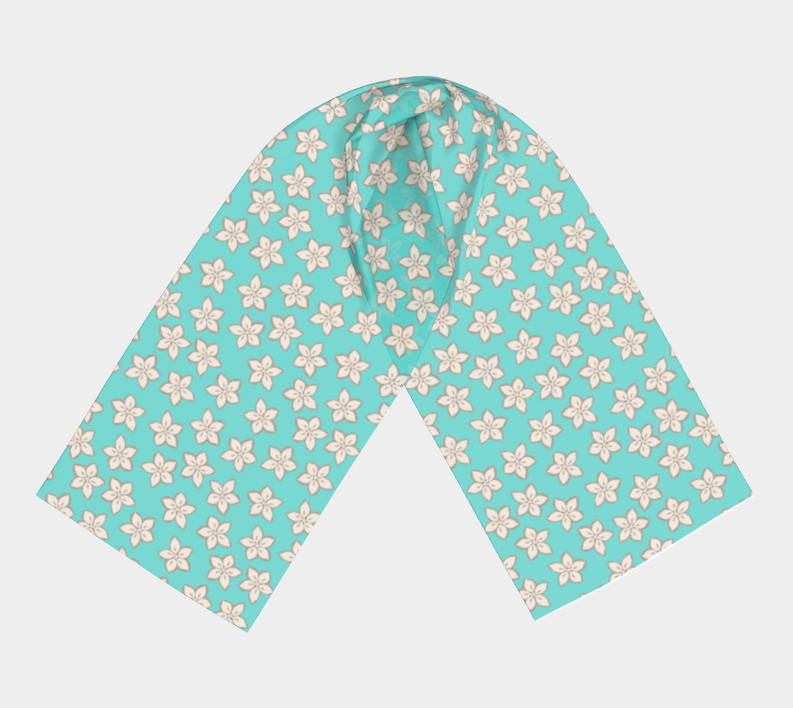 Cream and Turquoise Floral Print preview #3