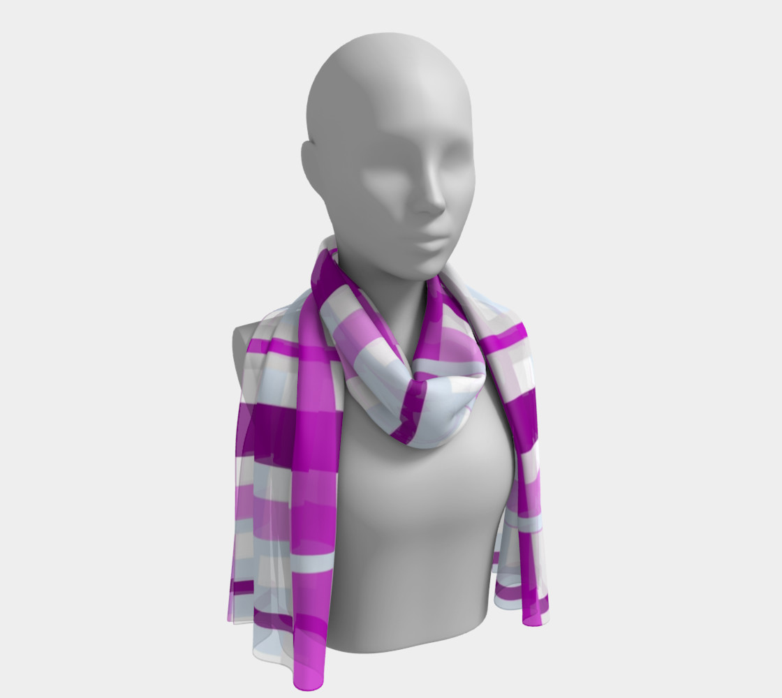 Purple Gingham Long Scarf preview #1