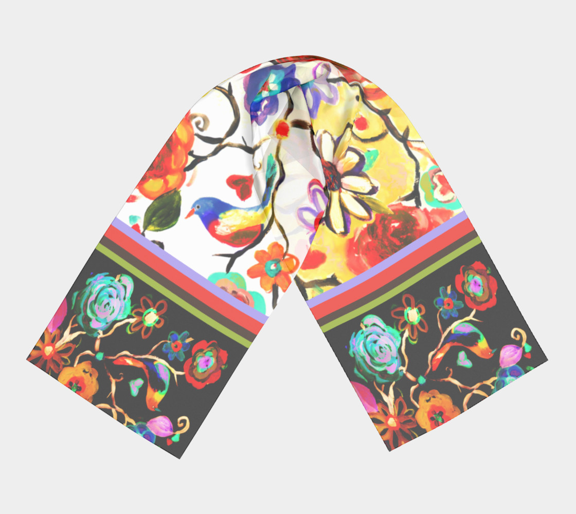 Pretty Floral Day Long Scarf preview #3