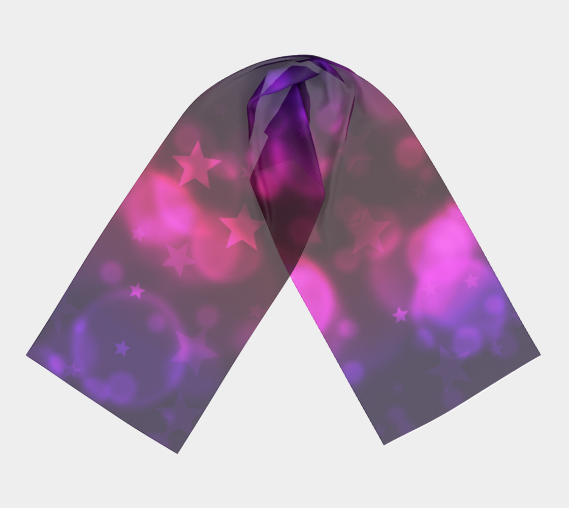 Purple Stars And Bubbles Long Scarf preview #3