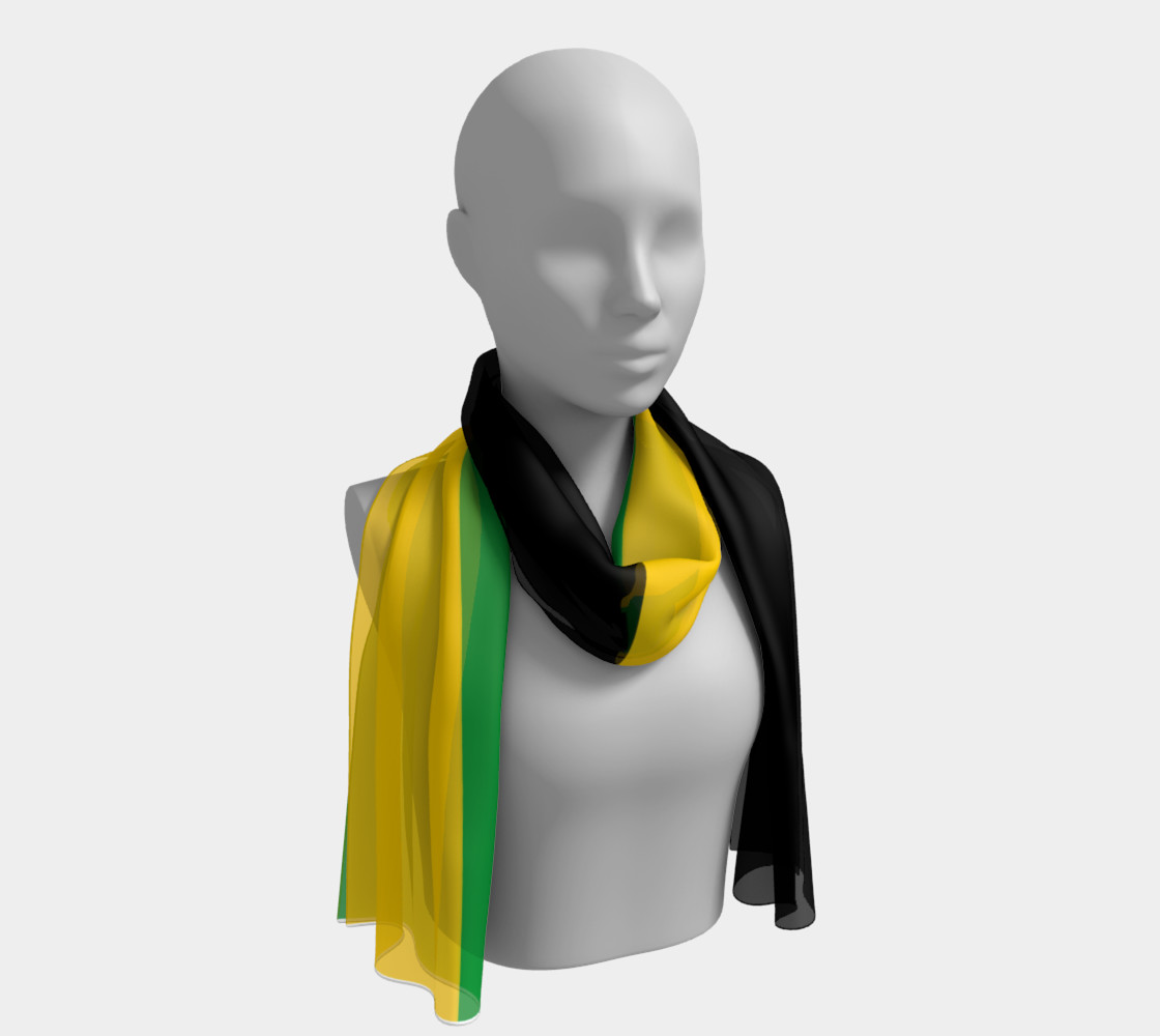 Jamaican Flag Long Scarf 3D preview