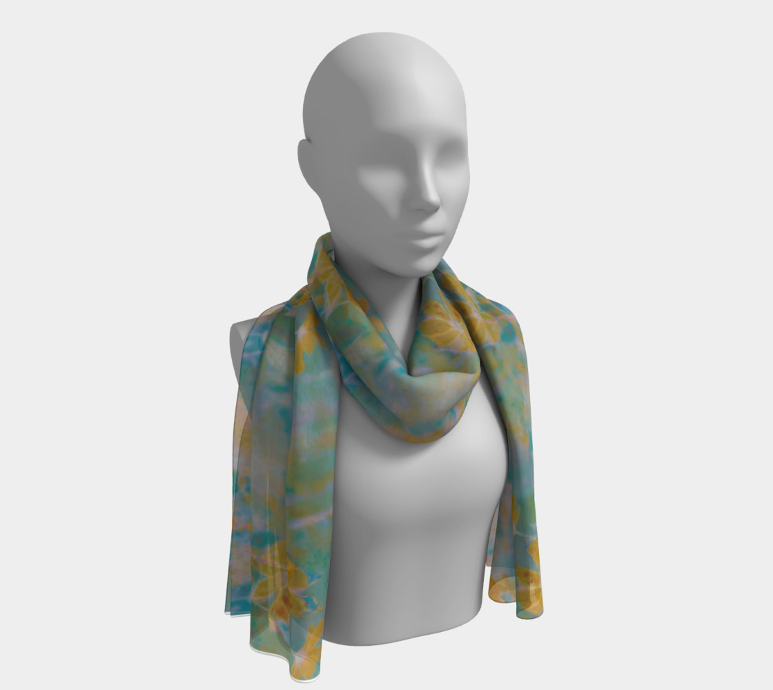 Summer Cosmos Garden (muted) Long Scarf preview #1