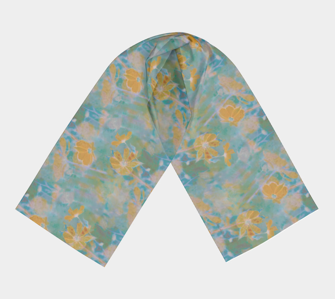 Summer Cosmos Garden (muted) Long Scarf preview #3