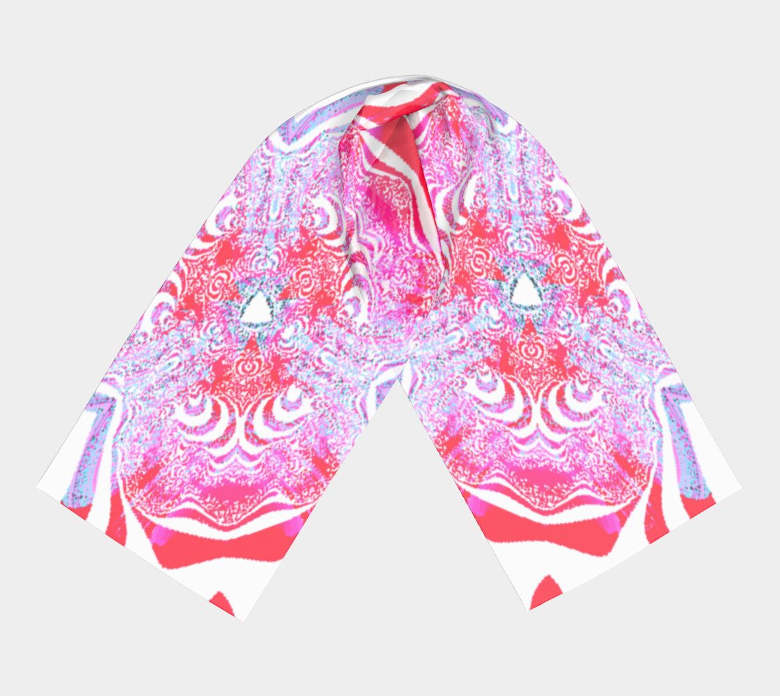 Red and Pink Violets Long Scarf preview #3