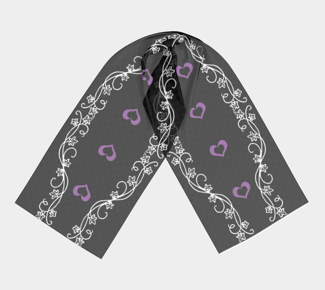 Fishnet Heart Vines Gothic Damask Scarf preview #3