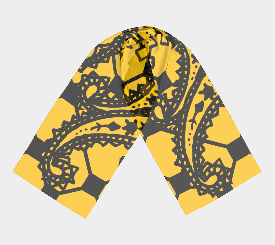 Aperçu de Yellow Grid Paisley Pattern Minton Black Yellow Tile Pattern Paisley Henna Art #3