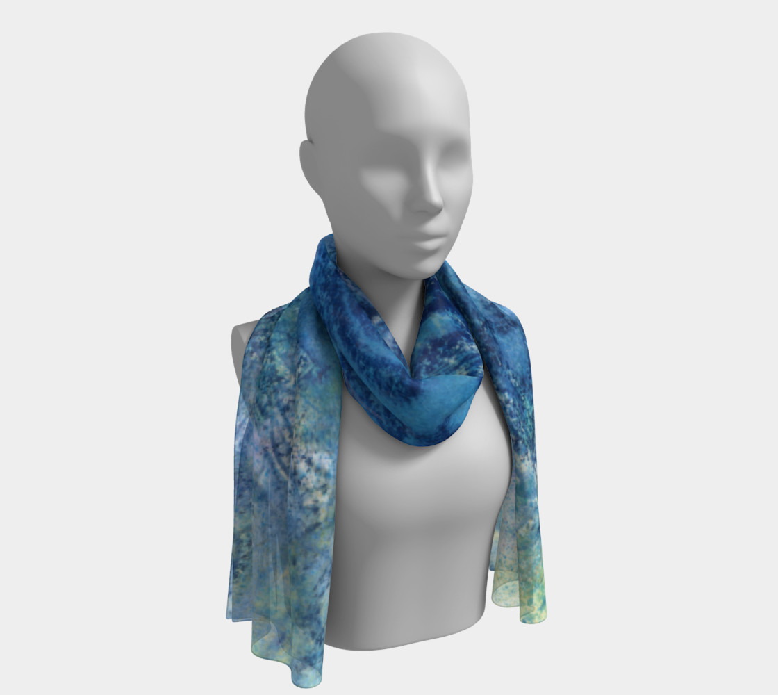 Aperçu de Gathering Blue Long Scarf #1