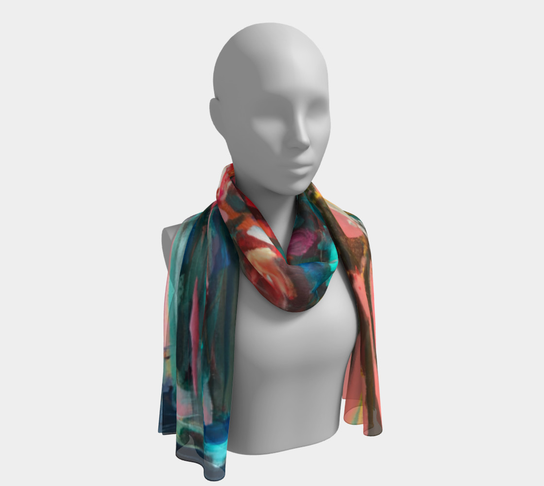 Foulard long Bouquet vibrant preview #1