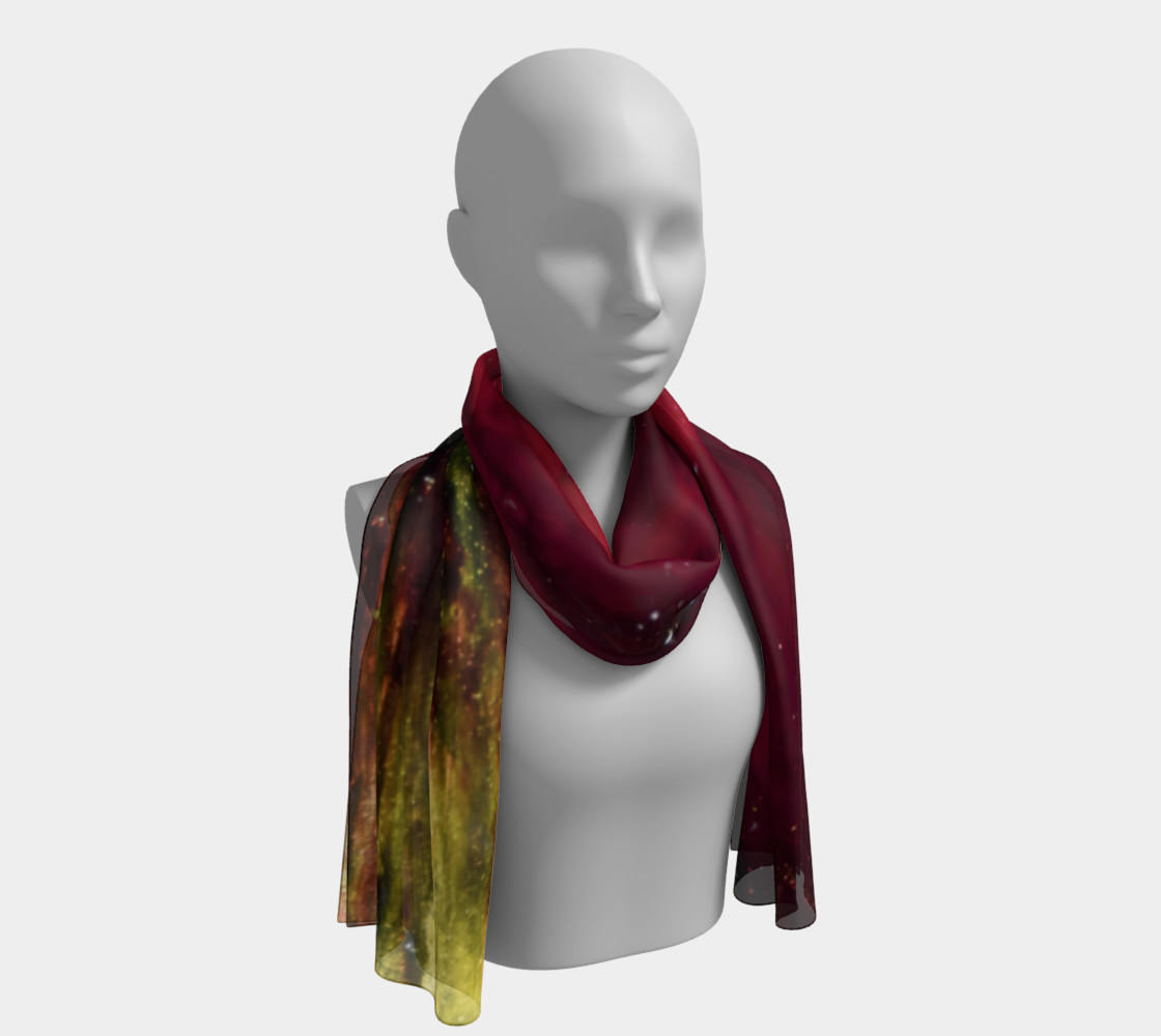 Aperçu de Powerful red and green gold Long scarf #1
