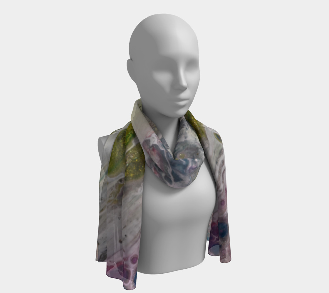 Aperçu 3D de Soft Rainbow Shimers Long scarf