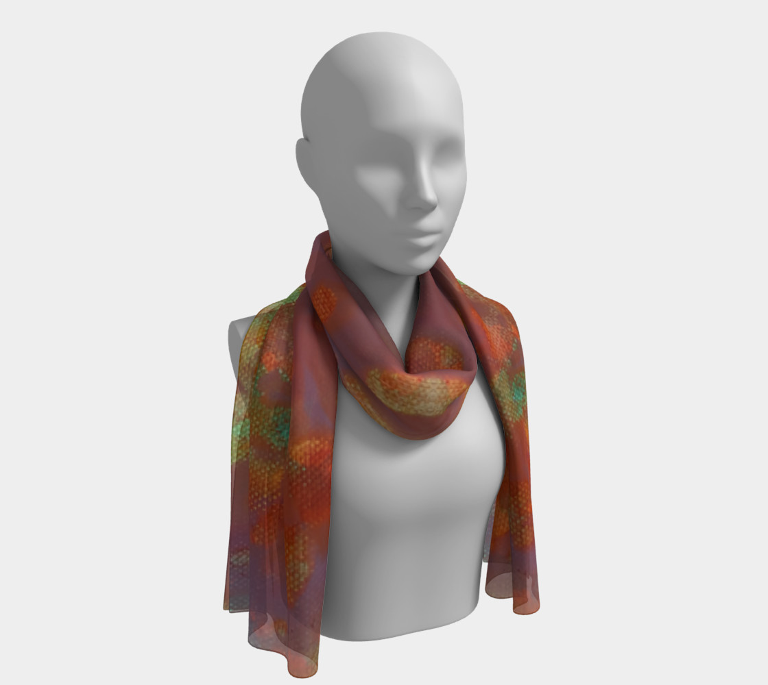 Cosmic Orange Long Scarf preview #1