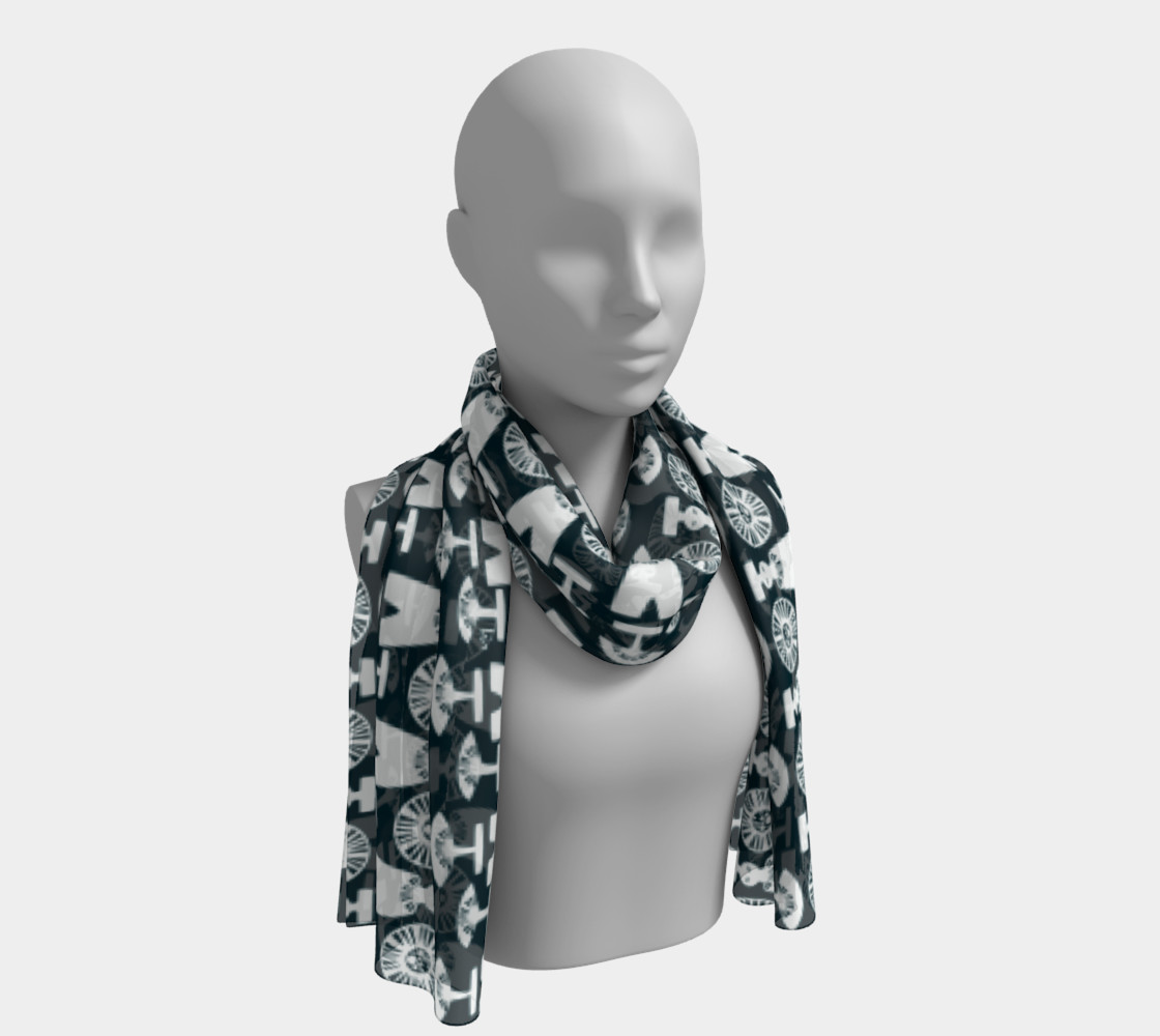 Retro winter inuit long scarf 3D preview