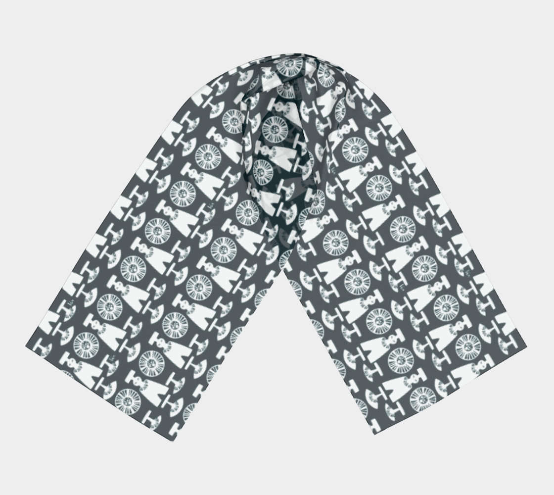 Retro winter inuit long scarf preview #3
