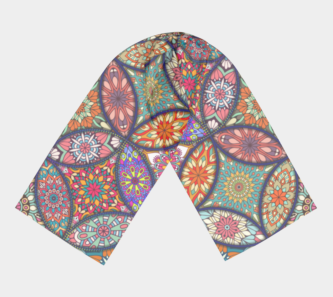 Vibrant Mandalas Long Scarf preview #3