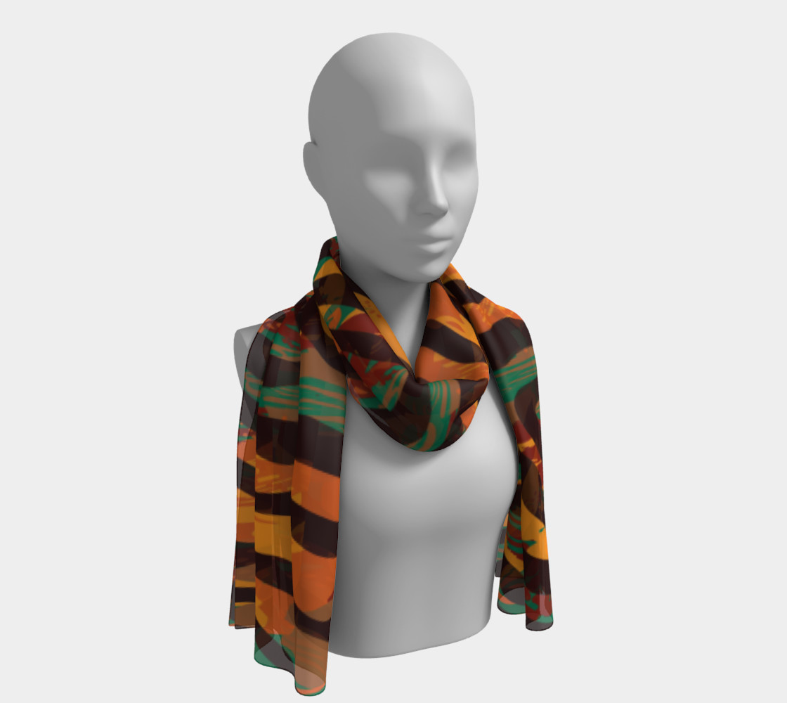 Colorful Animal Stripes Long Scarf preview #1