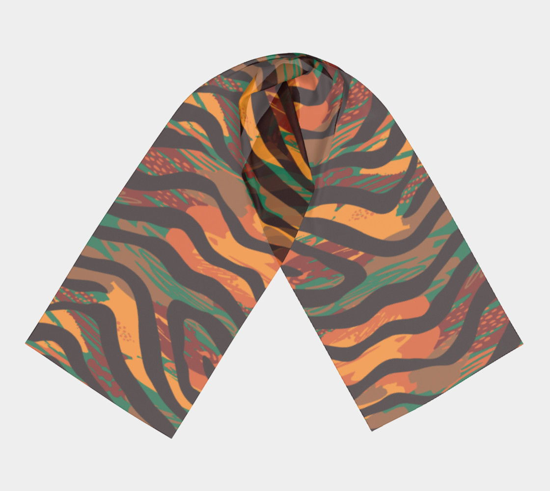 Colorful Animal Stripes Long Scarf preview #3
