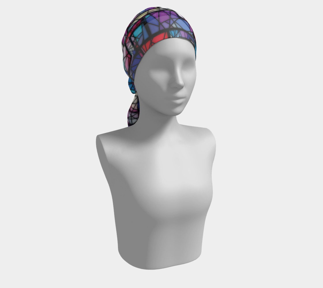 Mosaic Squares Pattern Long Scarf preview #2