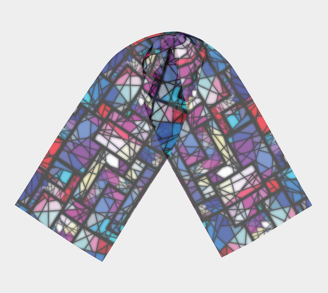 Mosaic Squares Pattern Long Scarf preview #3