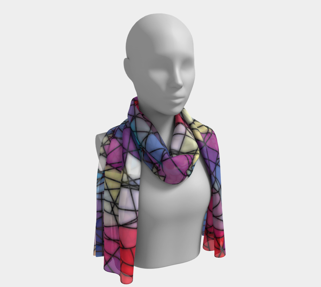 Angular Mosaic Pattern Long Scarf preview #1