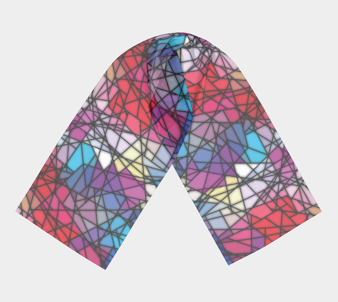 Angular Mosaic Pattern Long Scarf preview #3