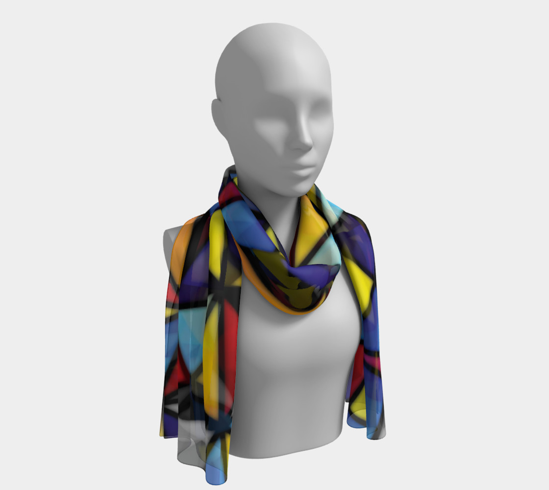 Triangular Mosaic Pattern Long Scarf preview #1