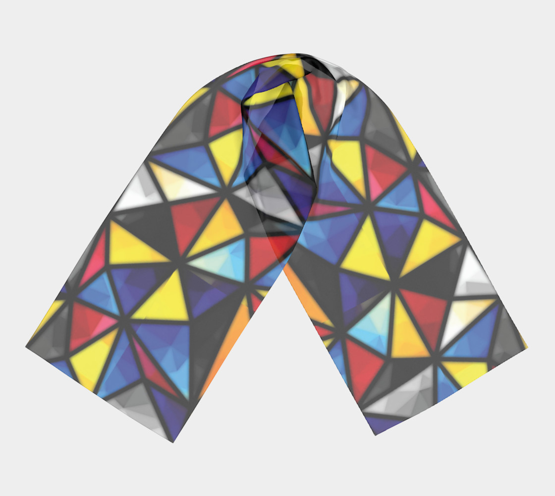 Triangular Mosaic Pattern Long Scarf preview #3