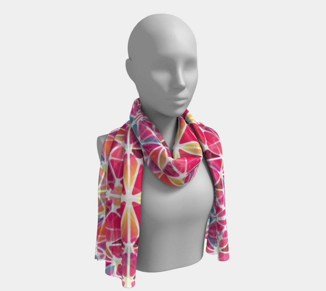Pink & Blue Kaleidoscope Long Scarf preview #1