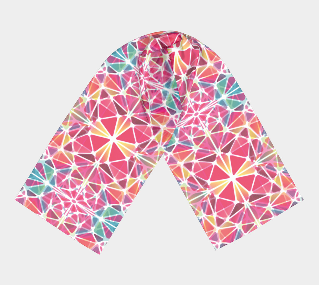 Pink & Blue Kaleidoscope Long Scarf preview #3