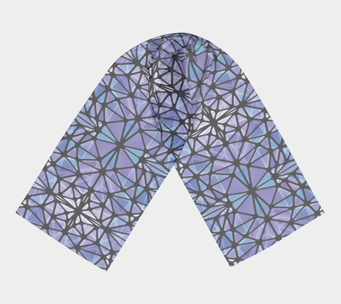 Purple & Blue Kaleidoscope Long Scarf preview #3