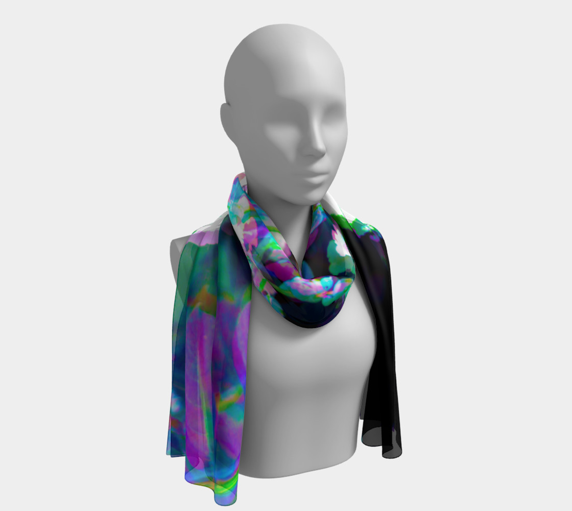 Fluorescent Floral Scarf preview #1