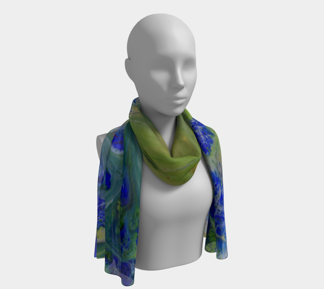 Aperçu de Blue to Yellow energy long scarf #1