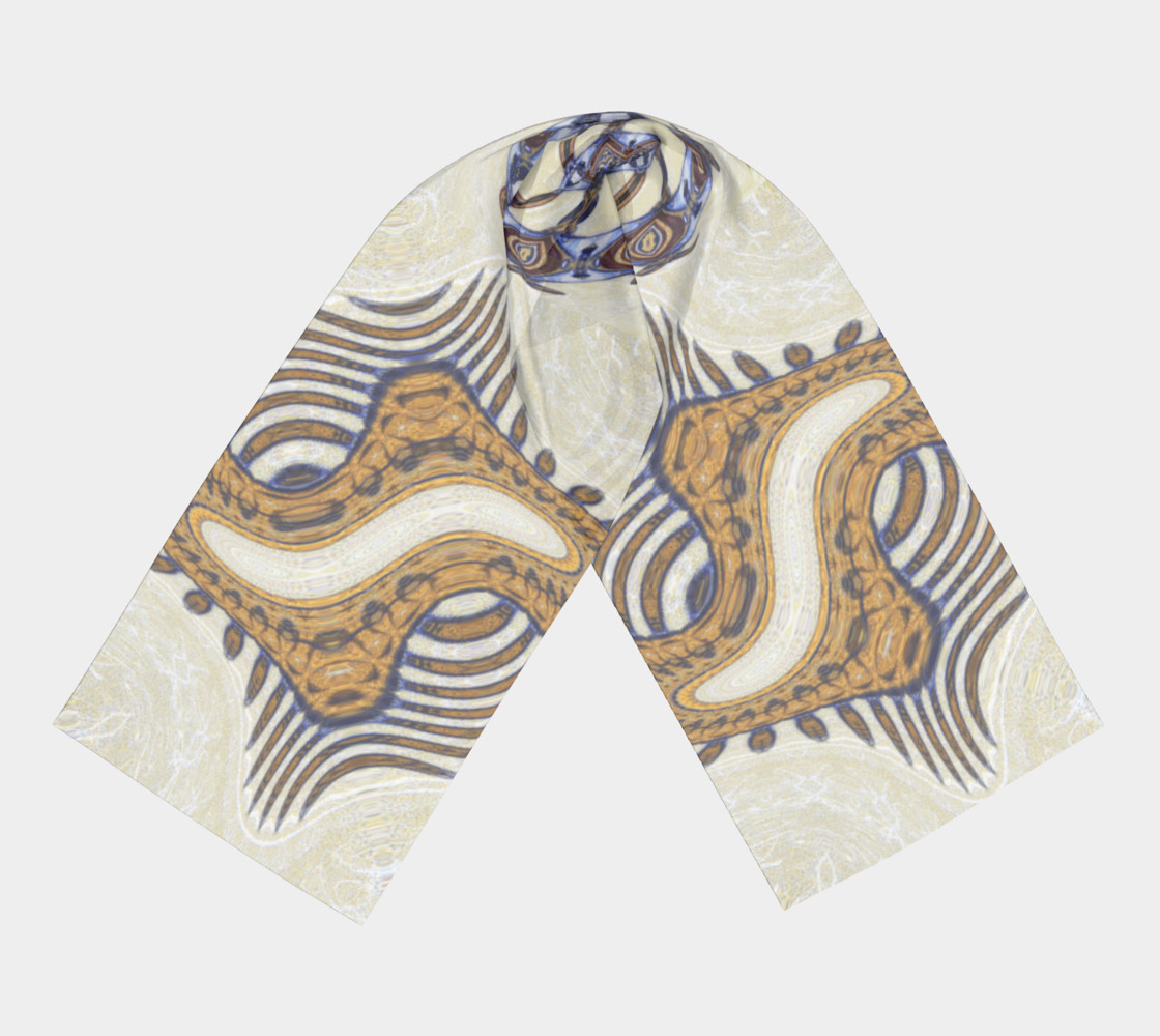 Yoga Woman Victory Symbol Print Scarf (w/lux-surface look.) preview #3